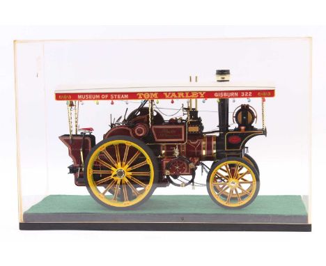 Bandai of Japan 1/16 scale plastic kit built model of a Pendle Princess Garrett 1919 steam traction engine, housed in a plast