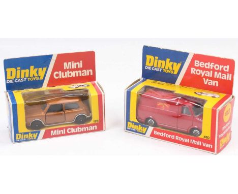 2 Dinky Toys boxed later issued models - No. 178 Mini Clubman in bronze with a black interior (VNM-BVNM), and No. 410 Bedford