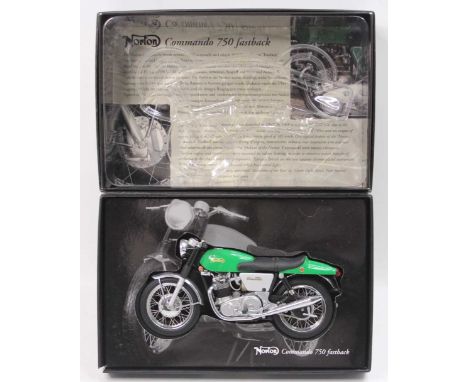 A Minichamps Classic Bike Series No. 2 Model No. 132000 1/12 scale model of a Norton Commando Fastback 1968, appears as issue