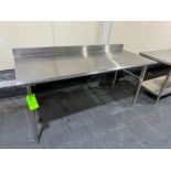 S/S Table with Back Splash