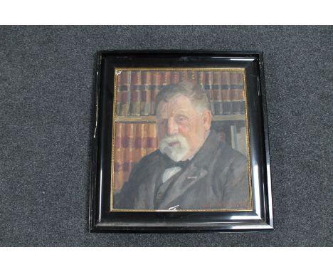 An early 20th century framed oil on canvas - portrait of a gentleman 
