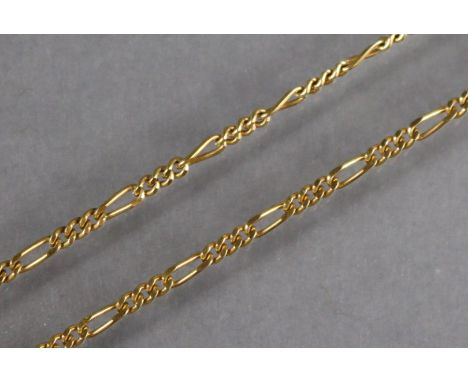 A yellow metal chain necklace marked “375”, 54cm long, 5.3g.