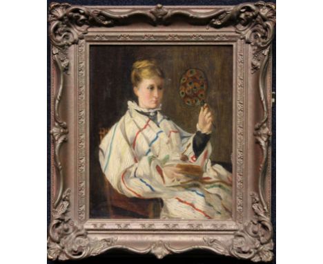Harold Cheney (Massachusetts, 1889 - 1946) Portrait of a Seated Female. Oil on canvas. Signed lower left. Sight Size: 11 x 9 