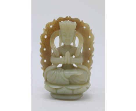 Carved Chinese Jade Guanyin.Height: 2.5 inches.
