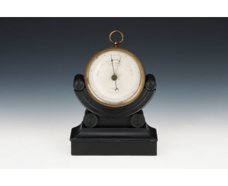 A Fine Table Barometer by Negretti &amp; Zambra, English, c.1860, engraved to the silvered dial, 'NEGRETTI &amp; ZAMBRA, 4 Ha