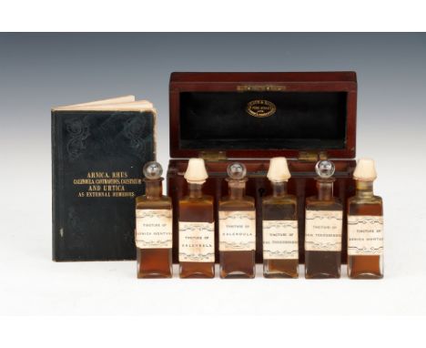 A Small Victorian Homeopathic Medicine Chest, English, dated 1856, James Leath, Homeopathic Chemist, 9 Vere Street, Cavendish