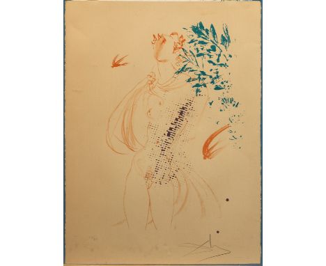 Salvador Dalí(1904 Figueras - 1989 ebenda)"Juventud" (Jugend). OriginaltitelZinkfarblithographie/Arches-Velin (Wasserzeichen)