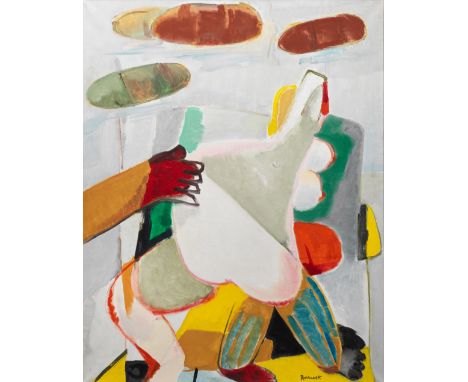 Eleonora Rozanek(1896 Prag - 1987 München)"Sonntag" aus dem Zyklus "Das tägliche Brot". OriginaltitelFlächig angelegte, abstr