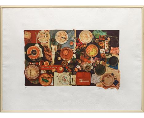 Daniel Spoerri(Geb. 1930 Galati/Rumänien. Seit 2007 ansässig in Wien)"Table gastro - astrologique Acquario" (oder auch betite