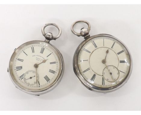 Silver fusee lever pocket watch, Chester 1888, the movement signed E. Wise, Manchester, no. 27953, dust cover, the dial with 