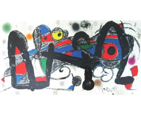 JOAN MIRO (1893-1983), 'Miro Sculptor-Portugal' 1974, original lithograph on heavy cream woven Guarro paper, signed in the st