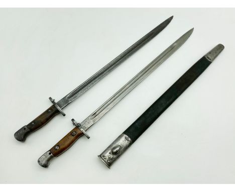 1907 ANDERSON WW1 BAYONET &amp; SCABBARD WITH ANOTHER WITHOUT SCABBARD