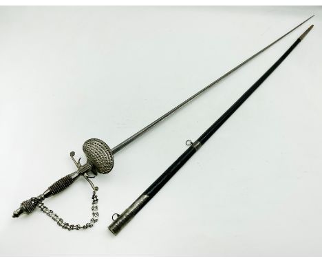 DAVIES &amp; SONS, HANOVER ST, LONDON CEREMONIAL SWORD &amp; SCABBARD (NAVEL ORIGIN0