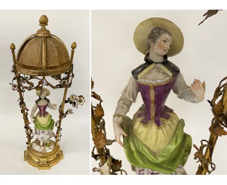 CONTINENTAL FIGURE LAMP - APPROX 42CM H