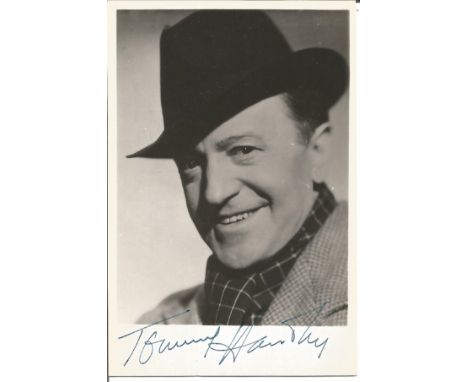 Tommy Handley signed 6 x 4 inch b/w portrait photo. All autographs come with a Certificate of Authenticity. We combine postag