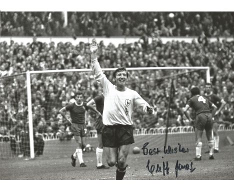 CLIFF JONES signed Tottenham Hotspur 8x12 Photo . All autographs come with a Certificate of Authenticity. We combine postage 