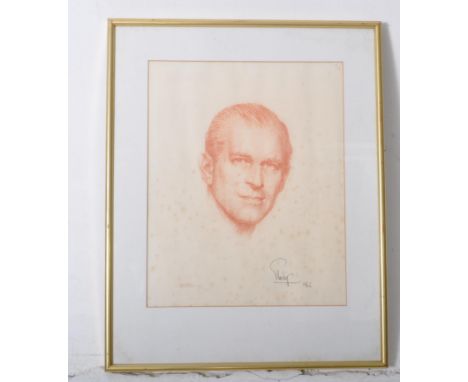 After Leonard Boden - A late 20th century print of a pastel drawing of the Duke of Edinburgh, Prince Phillip. To commemorate 