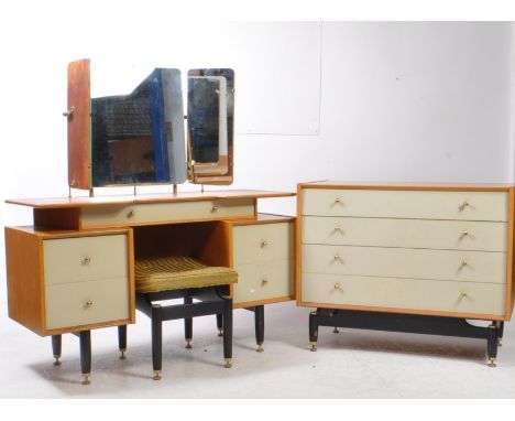 Ernest Gomme for G-Plan Furniture - Librenza Pattern - a vintage furniture suite comprising dressing table complete with the 