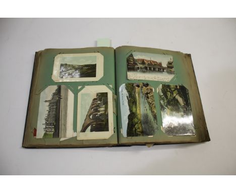 POSTCARD ALBUMS including 1 large album including GB content, Killarney, Alloa Tower, Bank of Ireland Dublin, Oban, Belfast (