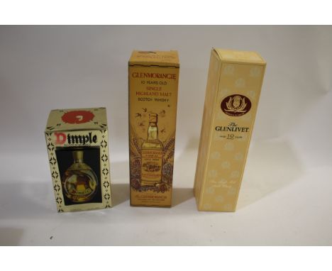 WHISKY: The Glenlivet, aged 12 years, 700ml, 43%; Glengorangie, 10 years old, 75cl, 40%; and John Haig Dimple Scotch Whisky, 