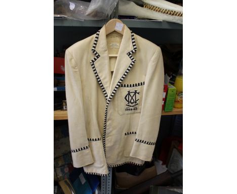 ROWING JACKET &amp; BOATER - CLAYESMORE SCHOOL a 1959-60 Rowing jacket and matching boater used by a Ian Anderson. With a lab