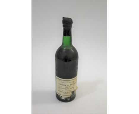 VINTAGE PORT: Hedges and Butler, 1963, wax seal good, label fair, level top shoulder, one bottle