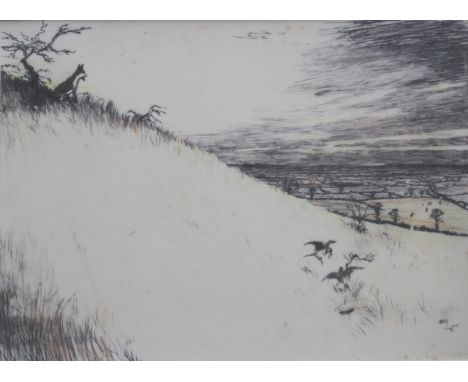 AFTER CECIL ALDIN FOXES AT PLAY; FOX ON A HILL; A KILL Three, prints on ivorine, finished by hand, unframed Each 13.5 x 18cm.
