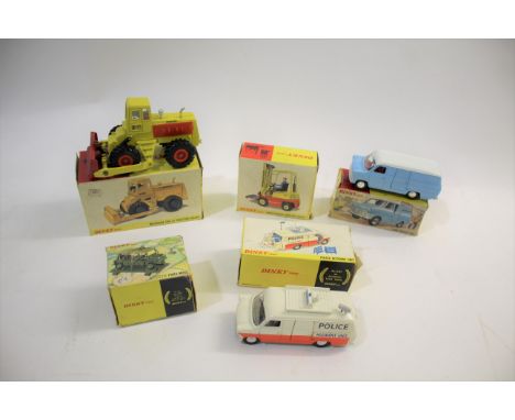 BOXED DINKY TOYS 5 boxed models including 287 Police Accident Unit (white body and orange panels), 601 Austin Para-Moke (with