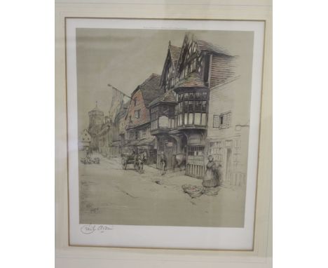 AFTER CECIL ALDIN THE TALBOT INN, CHADDESLEY CORBETT; THE GEORGE INN, SALISBURY Two, colour prints, published by Eyre &amp; S