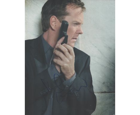 Actor, Kiefer Sutherland signed 10x8 colour photograph. Sutherland got his first leading film role in the Canadian drama The 