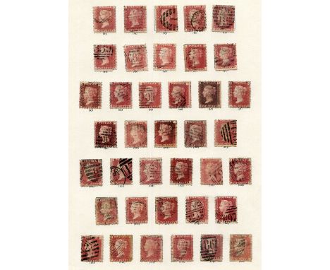 A Great Britain stamp collection in eight albums from 1840 1d black, 1d red plates, plate 224 used, surface printed, Edward V