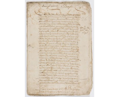 Lisbon, Benfica.- Deed between Joseph da Costa Marante and his wife Francisca Gomes concerning the ownership of land and prop