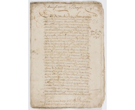 Lisbon, Benfica.- Deed between Joseph da Costa Marante and his wife Francisca Gomes concerning the ownership of land and prop