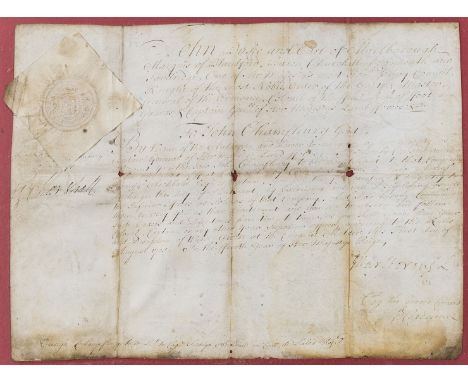 Churchill (John, first Duke of Marlborough, army officer and politician, 1650-1722) Commission appointing John Chamfleury to 