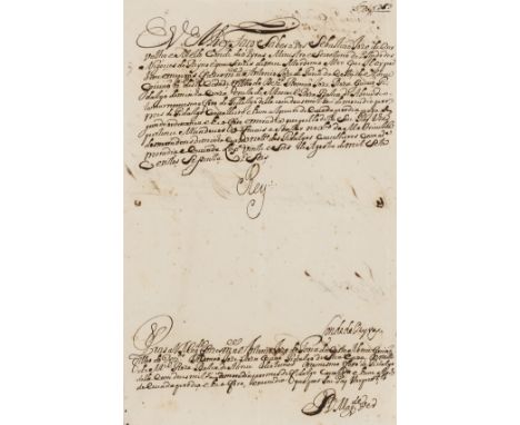 Portugal.- Joseph I (King of Portugal, 1714-77) Order to Sebastião José de Carvalho e Melo, Conde de Oeiras, secretary of sta