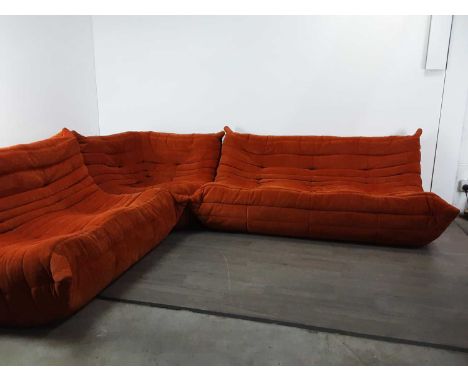 MICHEL DUCAROY FOR LIGNE ROSET, THREE-PIECE 'TOGO' MODULAR SETTEE, ORIGINALLY DESIGNED 1973 comprising a three seater, two se