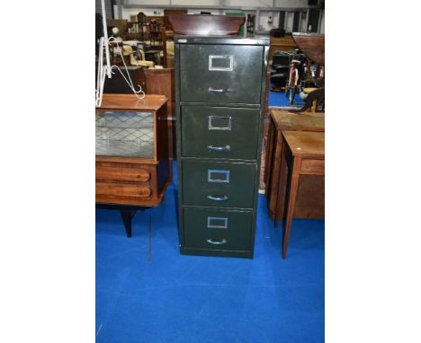 A vintage four drawer filing cabinet , labelled Sheer Pride (Made in England) , height approx 133cm (W47, D62)