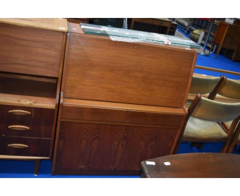 A vintage teak bureau approx. dimensions W92 D37 98cm