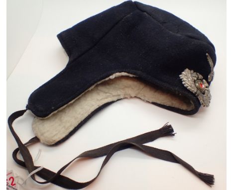 German WWII Army Winter black cap