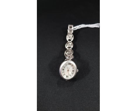 LADIES SILVER WATCH WITH MOTHER OF PEARL FACE