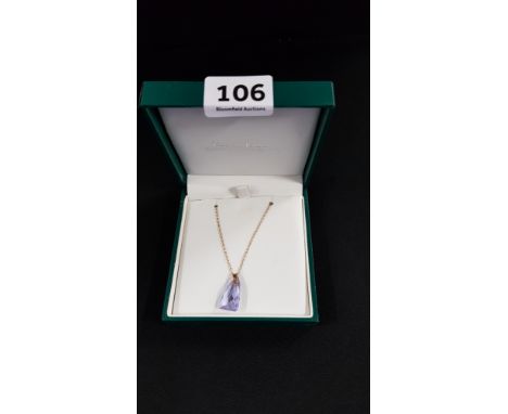 9 CARAT GOLD AMETHYST PENDANT AND CHAIN