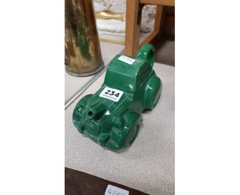 VINTAGE GREEN CAR TEAPOT