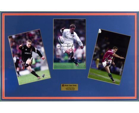 RUGBY - JONNY WILKINSON Newcastle, England and British Lion depicted in the respective shirts, three colour photographs, fram