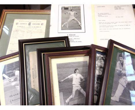 AN ENGLAND XI V. A REST OF THE WORLD XI LORD'S GROUND SCORE CARD SEPTEMBER 1965  mounted framed and glazed for display, 33cm 