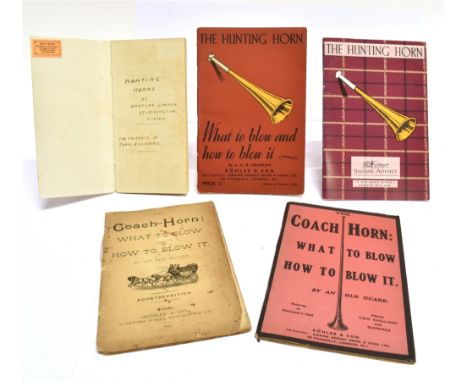 [HUNTING] Cameron L.C.R. The Hunting Horn, What to Blow and How to Blow it, two copies, one for Kohler &amp; Son and one for 