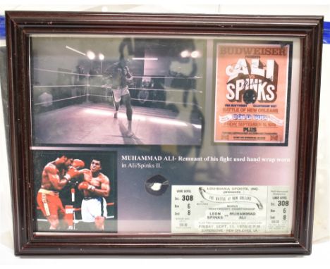 BOXING memorabilia, thirteen assorted signed colour and black and white photographs, various tickets and badges 'Sporting Pro