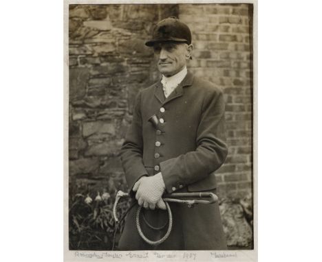 DEVON &amp; SOMERSET STAG HOUNDS HUNTSMAN black and white photographs of: Ernest Bawden, Huntsman, 1917-1935; Sidney Tucker, 