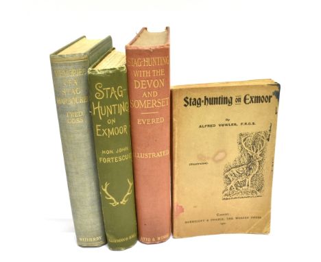 [HUNTING] Evered, Philip, Stag Hunting on Exmoor, Chatto &amp; Windus, London, black and white illustrations; together with t