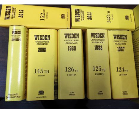 [CRICKET] WISDEN CRICKETERS' ALMANACK, 1987, 1988, 1989, 2008, 2011 &amp; 2015 An index to Wisden Cricketers' Almanack, 1864-