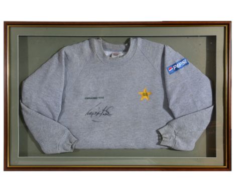 AKRAM, WASIM (PAKISTAN) an official player issue light grey sweatshirt for the Pakistan tour of Zimbabwe in 1998, the shirt b